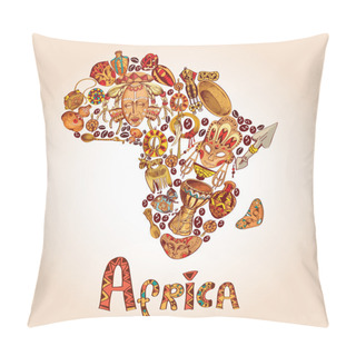 Personality  Africa Sketch Concept Pillow Covers
