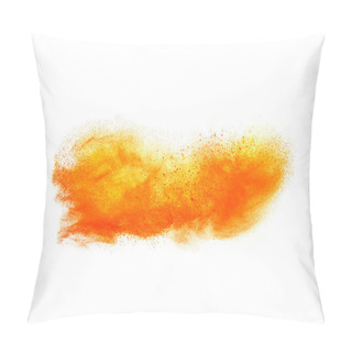 Personality  Colored Powder Isolated On White Background Pillow Covers