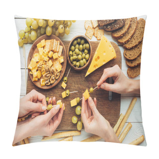 Personality  Women Making Canapes With Cheese Pillow Covers