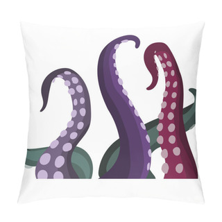 Personality  Vector Illustration Of Sea Octopus. Vector Background For Banners, Invitations, Prints, Cards, Covers. Marine Style. Pillow Covers