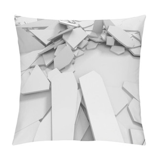 Personality  Abstract Destruction White Surface Pillow Covers