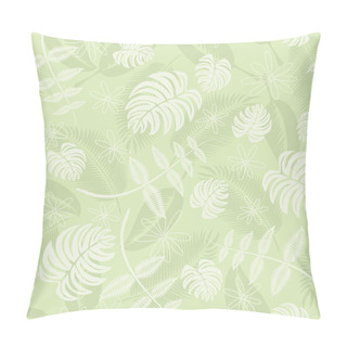Personality  Seamless Tropical Leafs Pattern Pillow Covers