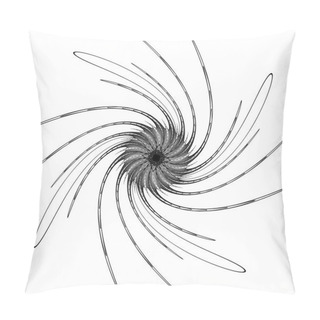 Personality  Black And White Circular Element Pillow Covers