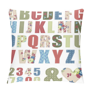 Personality  Floral Vector Pattern Alphabet Letter Set Pillow Covers