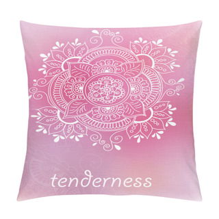 Personality  Abstract Vector Pattern Of A Tattoo Henna Pillow Covers