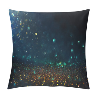 Personality  Abstract Glitter Silver And Blue Lights Background. De-focused Pillow Covers