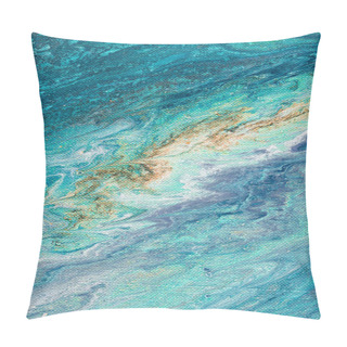 Personality  Oil Painting As Abstract Blue Texture Pillow Covers