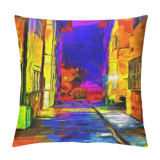 Personality  Surreal Abstract Dark Alleyway Digital Painting Pillow Covers