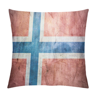 Personality  Norway Grungy Flag Pillow Covers