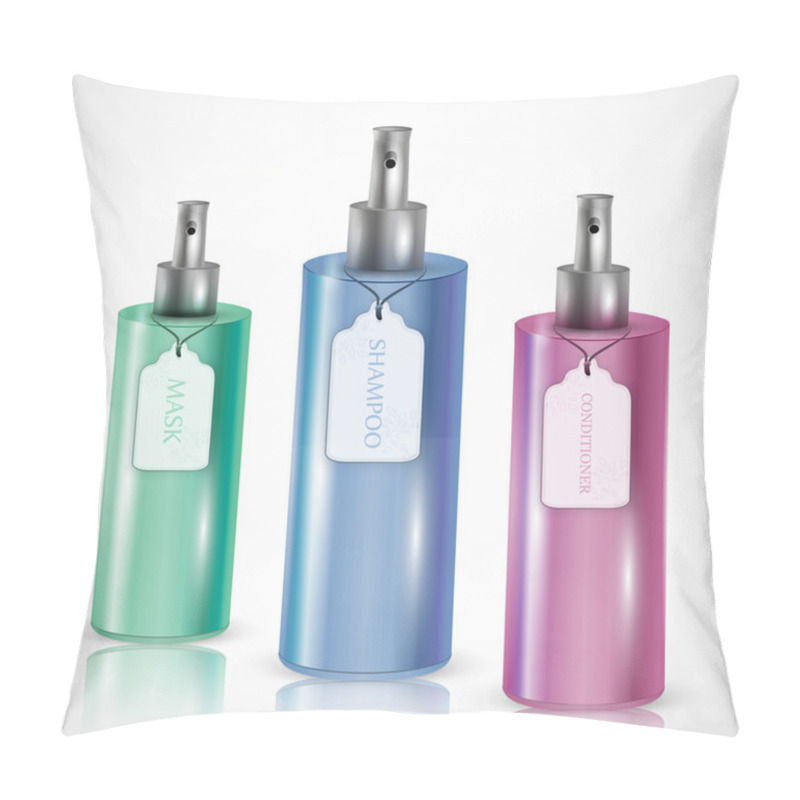 Personality  Gel, Foam Or Liquid Soap Dispenser Pump Plastic Bottle. Vector Pillow Covers