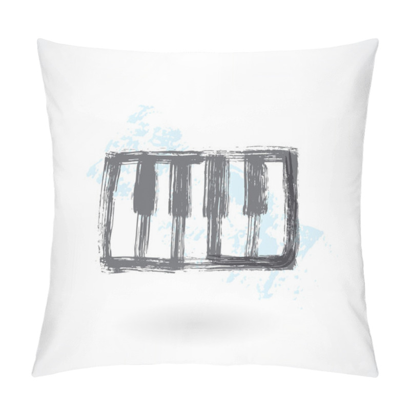 Personality  Piano Keys Grunge Icon Pillow Covers