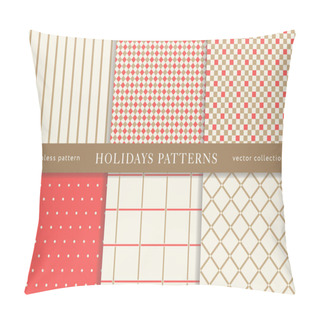 Personality  Winter Holidays Seamless Patterns Pillow Covers