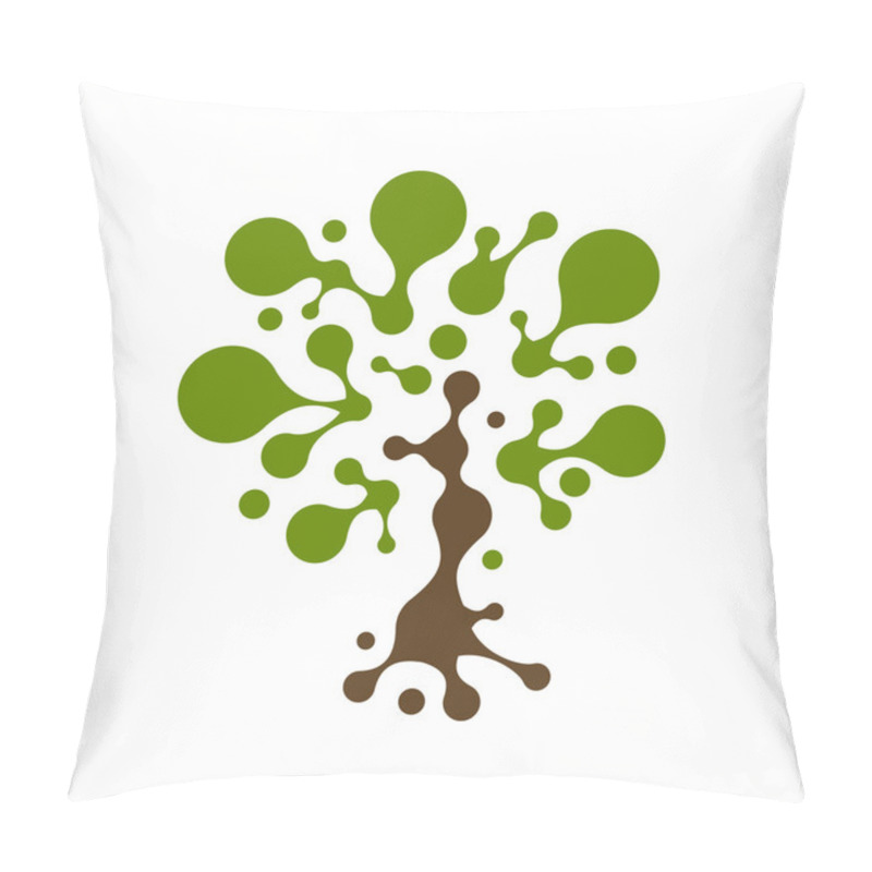 Personality  Abstract Tree With Circle Frames For Your Design Pillow Covers