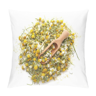 Personality  Dried Chamomile Flowers And Wooden Scoop  Pillow Covers