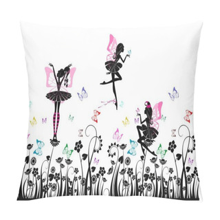 Personality  Three Little Fairies On A Walk Pillow Covers