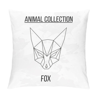 Personality  Geometric Fox Head Pillow Covers