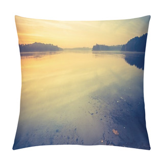 Personality Sunset Over Calm Lake Pillow Covers