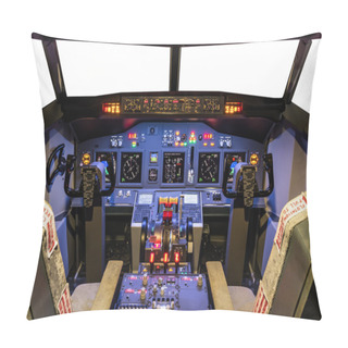 Personality  Cockpit Of An Homemade Flight Simulator Pillow Covers