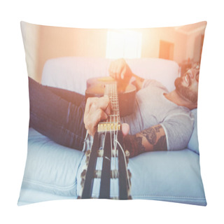 Personality  Man Playing Acoustic Guitar Pillow Covers