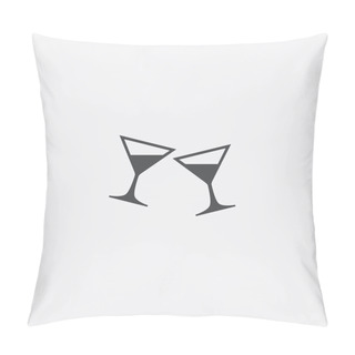 Personality  Drink Glasses Icon Pillow Covers