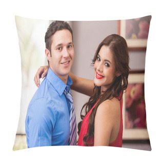 Personality  Portrait Of An Elegant Couple Pillow Covers