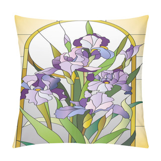 Personality  Stained Glass Pattern For A Window Pillow Covers