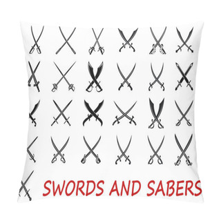 Personality  Crossed Swords And Sabers Pillow Covers