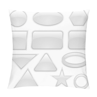Personality  White Glass Shapes Pillow Covers