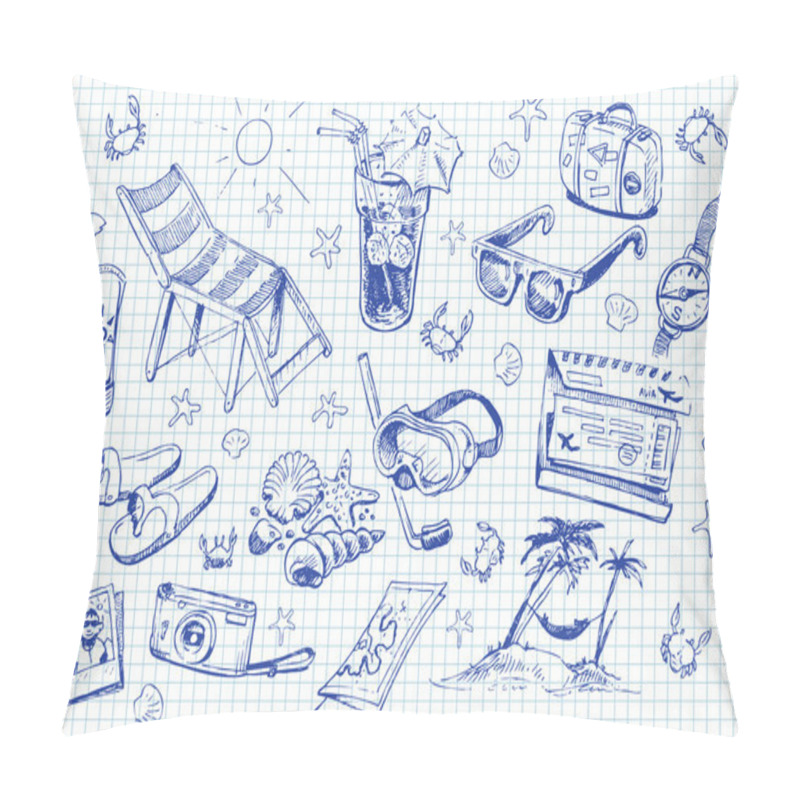 Personality  Set of doodles. vacation pillow covers