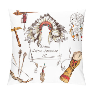 Personality  Ethnic Native American Set Colored Pillow Covers
