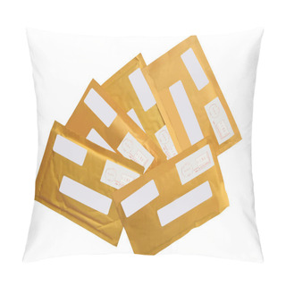 Personality  Yellow Mail Packages Envelopes Isolated Pillow Covers