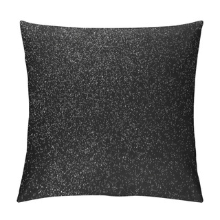 Personality  Distressed White Grainy Texture. Dust Overlay Textured. Grain Noise Particles. Snow Effects Pack. Rusted Black Background. Vector Illustration, EPS 10.   Pillow Covers
