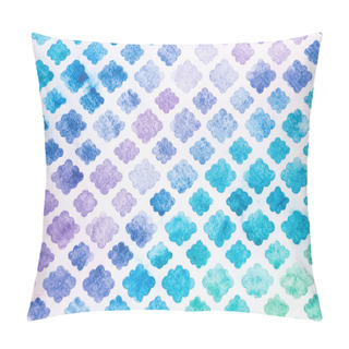 Personality  Set Of Watercolor Convex Rhombuses On White Pillow Covers