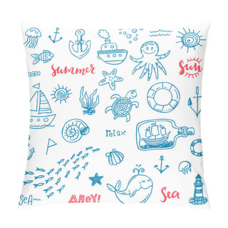 Personality  Nautical Doodle Set Pillow Covers