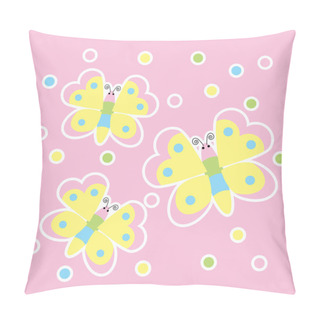 Personality  Spring Card With Cute Butterflies  Pillow Covers