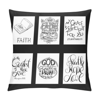 Personality  Always Put Your Hope In GOD. Bible Lettering.  Brush Calligraphy. Words About God. Pillow Covers