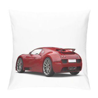 Personality  Dark Fire Red Modern Super Sports Car - Tail View Pillow Covers