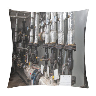 Personality  Technical Room Thermal Point In A Residential House Pillow Covers