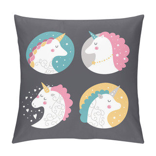 Personality  Vector Baby Unicorn Pillow Covers