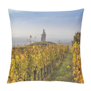 Personality  Vineyard With Chapel Near Velke Bilovice In Southern Moravia, Pa Pillow Covers