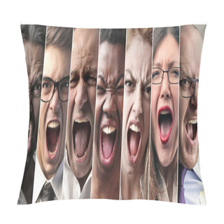 Personality  Angry People Screaming Pillow Covers