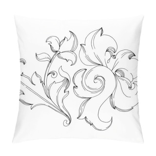 Personality  Vector Baroque Monogram Floral Ornament. Black And White Engraved Ink Art. Isolated Ornaments Illustration Element. Pillow Covers