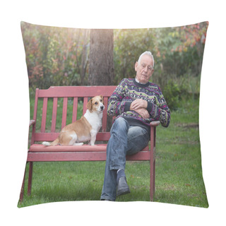 Personality  Dog Comforting Man Pillow Covers