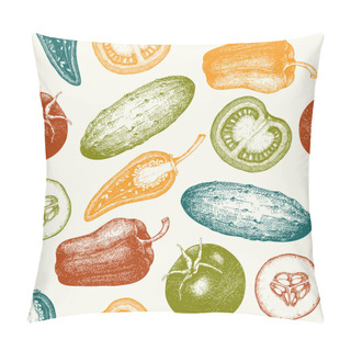 Personality  Healthy Food Background. Pillow Covers