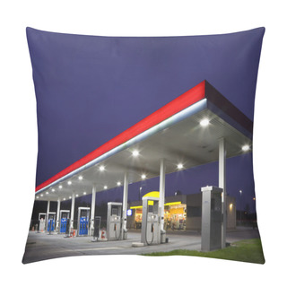 Personality  Empty Gas Station At Night Pillow Covers