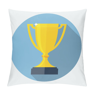 Personality  Vector Trophy Cup Flat Icon Pillow Covers