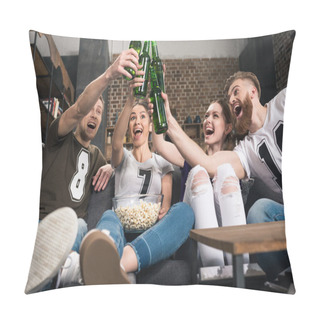 Personality  Young Friends Drinking Beer Pillow Covers