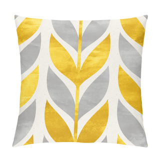 Personality  Background With Golden  Leaves Pillow Covers