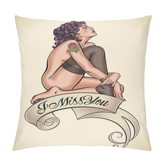 Personality  I Miss You - Tattoo Pillow Covers