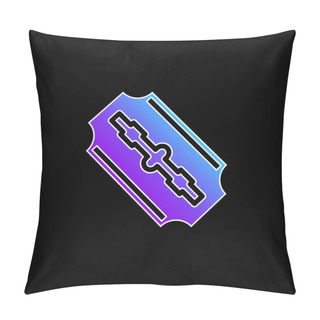 Personality  Blades Blue Gradient Vector Icon Pillow Covers
